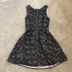 High Neck Black & Cream Dress